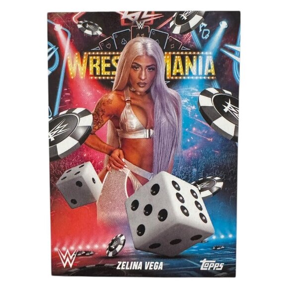 2025 Topps Wrestlemania 41 WWE WORLD Vegas Exclusive Card LE WM-17 ZELINA VEGA - Picture 1 of 4